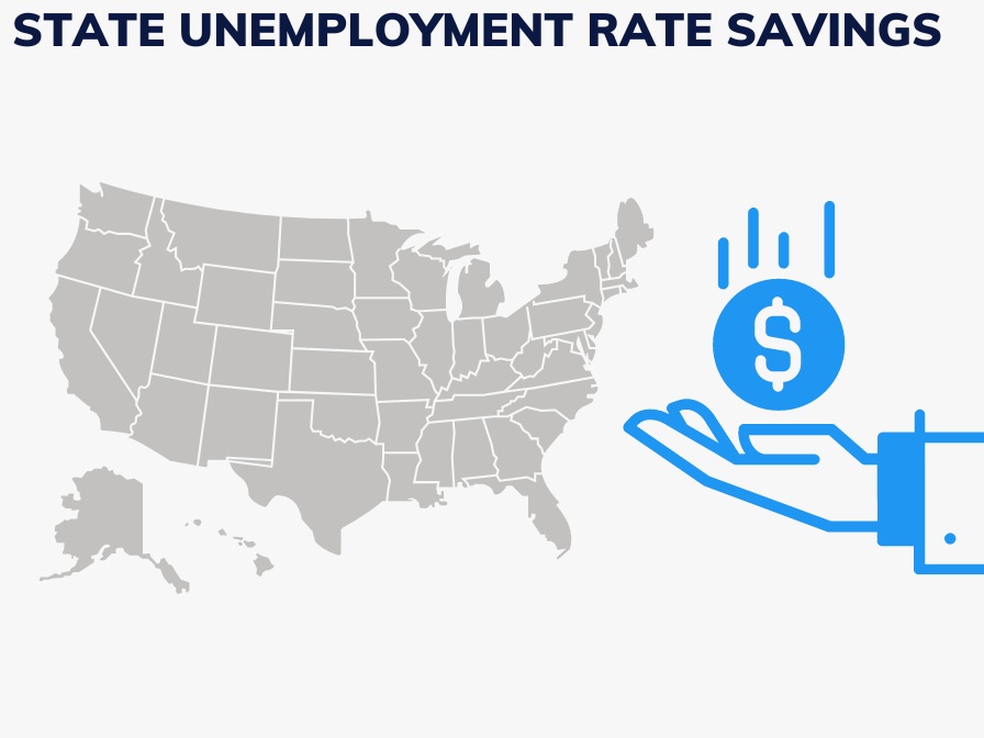 state unemployment rate savings